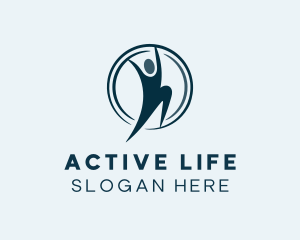 Human Circle Fitness logo design