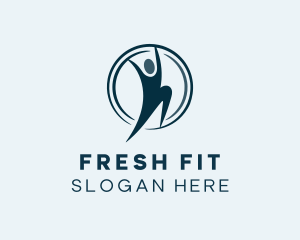 Human Circle Fitness logo design