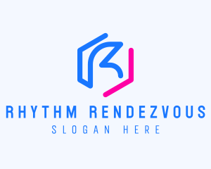 Studio Hexagon Letter R logo design