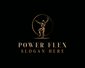 Power Fitness Muscular logo design