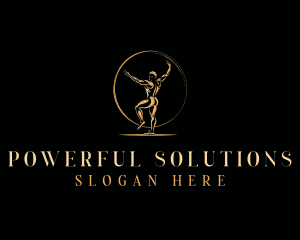 Power Fitness Muscular logo design