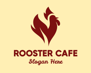 Flame Chicken Rooster logo