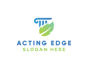 Eco Law Column logo design