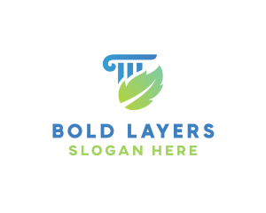 Eco Law Column logo design