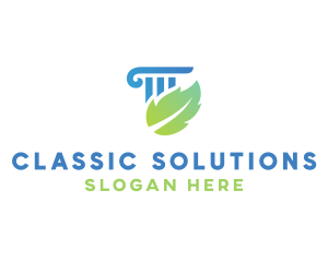 Eco Law Column logo design