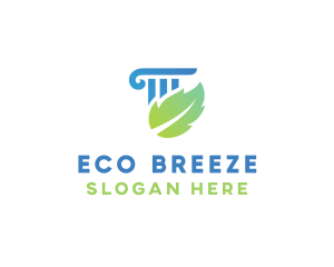 Eco Law Column logo design