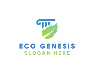 Eco Law Column logo design