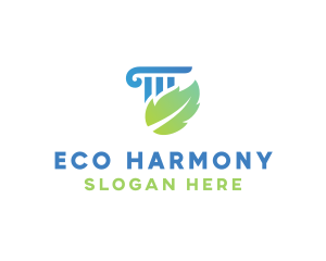 Eco Law Column logo design