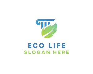 Eco Law Column logo design