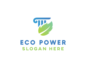 Eco Law Column logo design