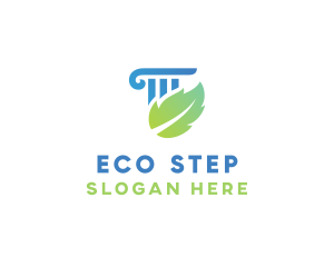 Eco Law Column logo design