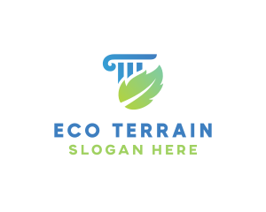 Eco Law Column logo design