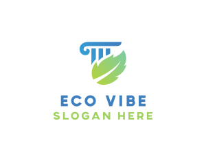 Eco Law Column logo design