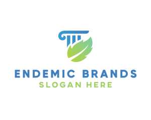 Eco Law Column logo design