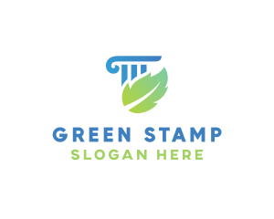 Eco Law Column logo design