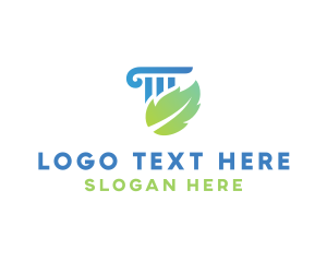Column - Leaf Law Column logo design