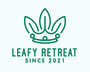 Leaf Royal Crown  logo design