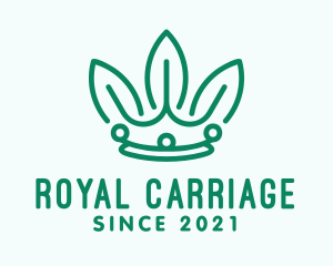 Leaf Royal Crown  logo design