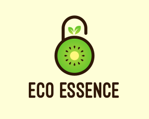 Kiwi Eco Lock  logo design