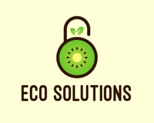 Kiwi Eco Lock  logo design