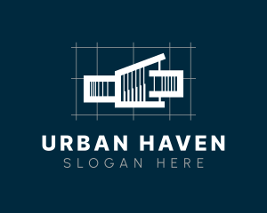 Urban Architect Blueprint logo design