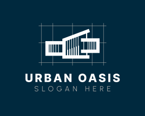 Urban Architect Blueprint logo design