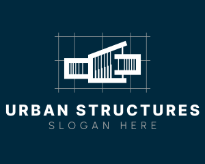 Urban Architect Blueprint logo design