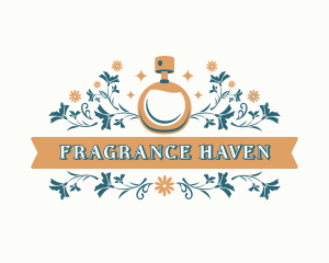 Floral Fragrance Perfume logo design