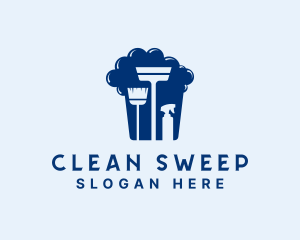 Home Sanitation Cleaning logo design