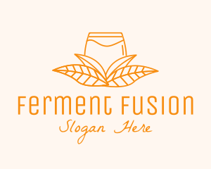 Organic Leaf Kombucha logo design