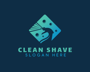 Bubble Spray Cleaning logo design