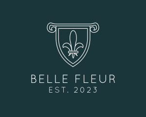 Medieval Fleur De Lis Insignia logo design