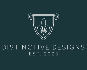 Medieval Fleur De Lis Insignia logo design