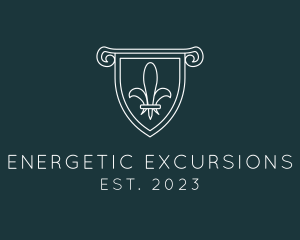 Medieval Fleur De Lis Insignia logo design