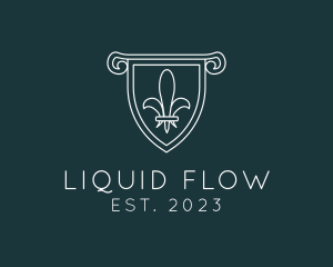 Medieval Fleur De Lis Insignia logo design