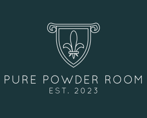 Medieval Fleur De Lis Insignia logo design