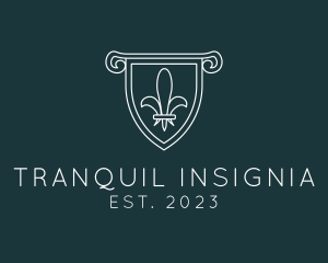 Medieval Fleur De Lis Insignia logo design