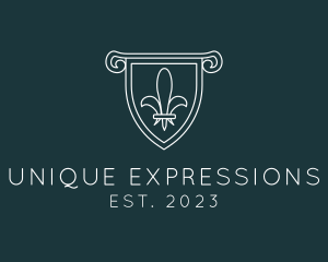 Medieval Fleur De Lis Insignia logo design