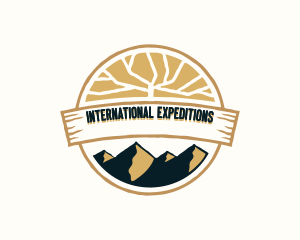 Mountain Hiking Travel logo design