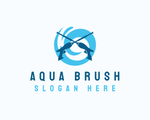 Pressure Washer Cleaning logo design