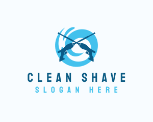 Pressure Washer Cleaning logo design