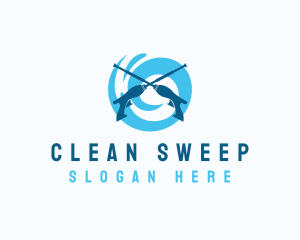 Pressure Washer Cleaning logo design