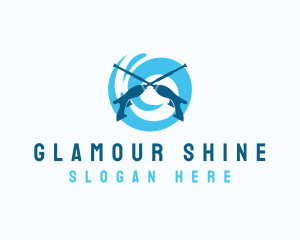 Pressure Washer Cleaning logo design