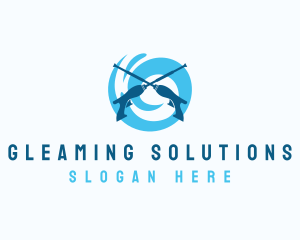 Pressure Washer Cleaning logo design