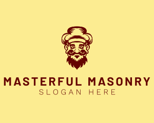 Mustache Hat Man logo design