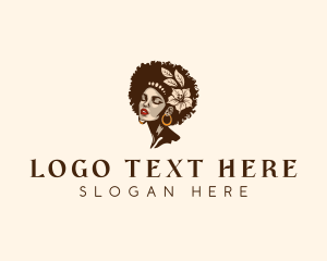 Afro Woman Beauty logo