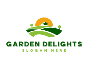 Landscaping Field Horizon logo design