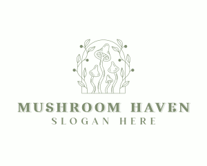 Fungus Organic Shrooms logo design