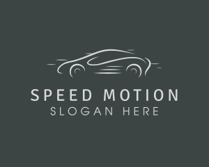 Gray Sports Car Race logo design