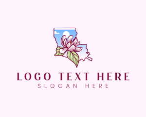  Magnolia Flower Louisiana logo